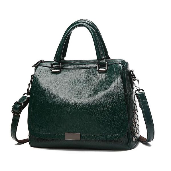 fashion rivet handbag soft leather women luxury boston bag female casual shoulder bag sling bags sac a main office tote black
fashion rivet handbag soft leather women luxury boston bag female casual shoulder bag sling bags sac a main office tote black