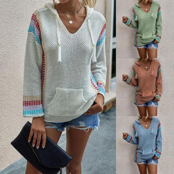 knitted sweaters pullover female ladies sweater new women winter long sleeves v neck pullover color-matching knit hoodie sweater, White;black
knitted sweaters pullover female ladies sweater new women winter long sleeves v neck pullover color-matching knit hoodie sweater, White;black