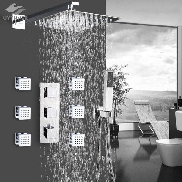 uythner bathroom thermostatic faucet chrome rain shower bath faucet bathtub shower mixer tap bathroom shower faucets set qylbjl mywjqq
uythner bathroom thermostatic faucet chrome rain shower bath faucet bathtub shower mixer tap bathroom shower faucets set qylbjl mywjqq