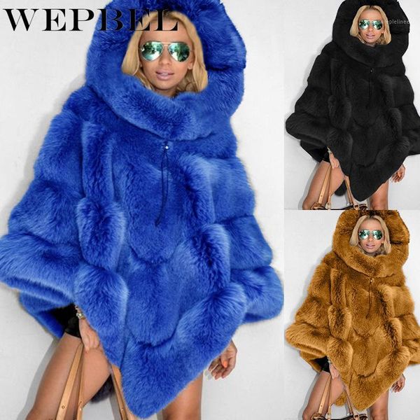 wepbel women winter faux fur cape coat casual lady winter thick warm outwear hooded fur coats jackets pullovers1, Black
wepbel women winter faux fur cape coat casual lady winter thick warm outwear hooded fur coats jackets pullovers1, Black