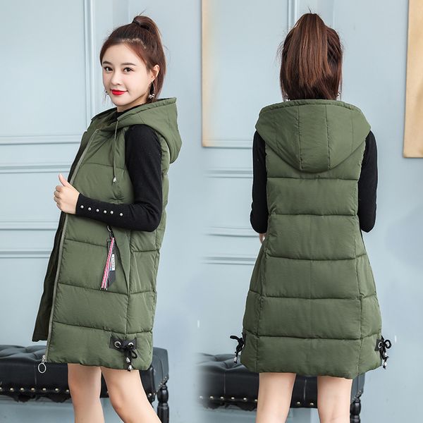 autumn winter hooded vest women 2020 new fashion waistcoat plus size pockets zipper slim long vests lady colete feminino 1023, Black;white
autumn winter hooded vest women 2020 new fashion waistcoat plus size pockets zipper slim long vests lady colete feminino 1023, Black;white