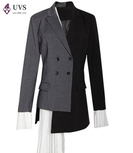 2019 new autumn summer lapel long sleeve gray hit color pleated irregular split joint jacket women coat fashion tide, White;black
2019 new autumn summer lapel long sleeve gray hit color pleated irregular split joint jacket women coat fashion tide, White;black