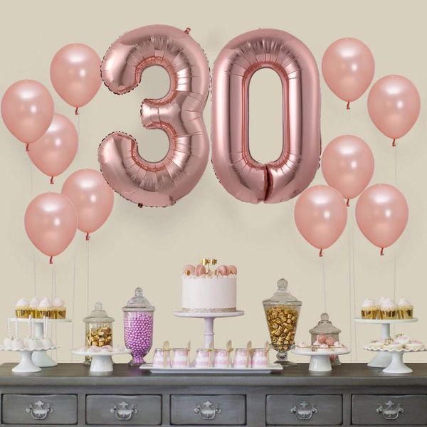 12pcs/lot 30/40inch rose gold number foil helium balloons 30th years old birthday party inflatable 10" latex globos
12pcs/lot 30/40inch rose gold number foil helium balloons 30th years old birthday party inflatable 10" latex globos