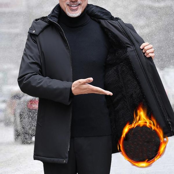 men's down & parkas (m-5xl) middle aged elderly men casual long fleece cotton padded jackets old male korean style warm clothes, Black
men's down & parkas (m-5xl) middle aged elderly men casual long fleece cotton padded jackets old male korean style warm clothes, Black