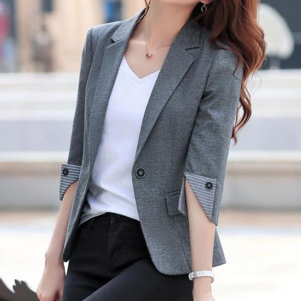 2021 spring autumn office ladies blazer jacket women 3/4 sleeve slim suit coat vintage casual single-button blazers, White;black
2021 spring autumn office ladies blazer jacket women 3/4 sleeve slim suit coat vintage casual single-button blazers, White;black