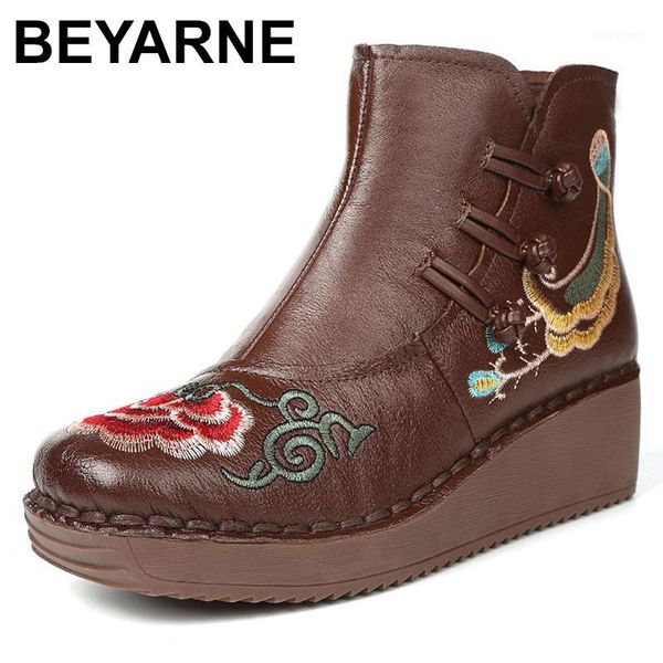 beyarne woman chinese style embroidery round toe genuine leather mother shoes cowhide comfortable ankle boots women winter shoes1, Black
beyarne woman chinese style embroidery round toe genuine leather mother shoes cowhide comfortable ankle boots women winter shoes1, Black