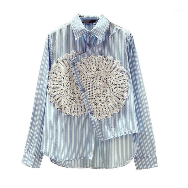 women fashion shirt lace beading patchwork stripe asymmetry womens blouses color matching irregular plus size lace blouse1, White
women fashion shirt lace beading patchwork stripe asymmetry womens blouses color matching irregular plus size lace blouse1, White