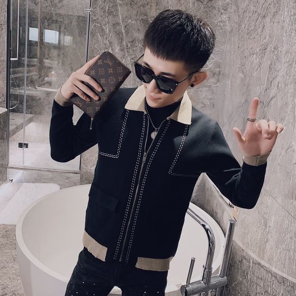 sweater coat men's thin spring and autumn 2020 new style korean version fashion handsome cool outside wear slim knit cardigan, White;black
sweater coat men's thin spring and autumn 2020 new style korean version fashion handsome cool outside wear slim knit cardigan, White;black