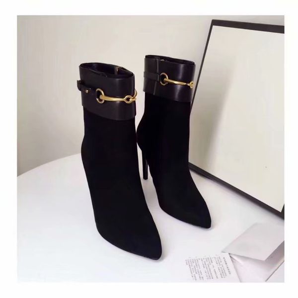 2021luxury womens half high heel 10cm pointed toes mid-calf booties ladies designer knight suede leather boots with original box size 35-40, Black
2021luxury womens half high heel 10cm pointed toes mid-calf booties ladies designer knight suede leather boots with original box size 35-40, Black