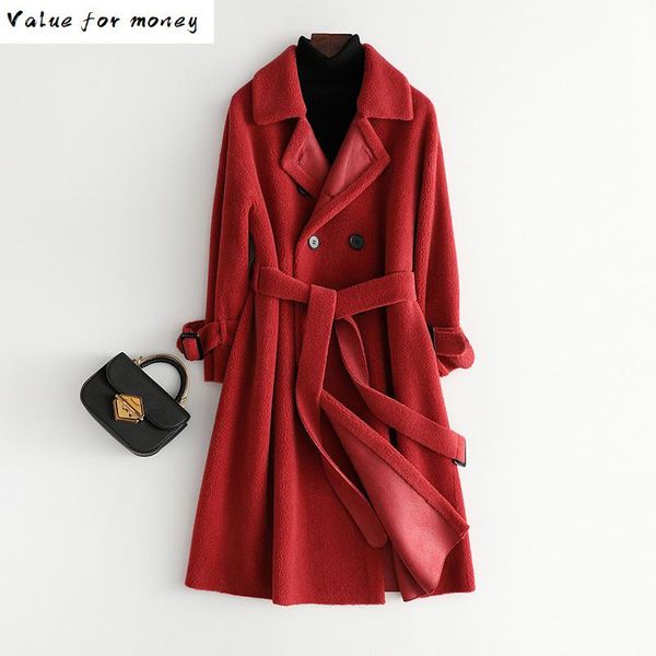 sheep winter shearing fur coat female wool jacket korean thick long women's fur coats belt vintage women clothes hiver syl1902, Black
sheep winter shearing fur coat female wool jacket korean thick long women's fur coats belt vintage women clothes hiver syl1902, Black