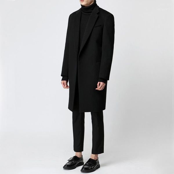men's wool & blends autumn winter woolen coat men long sleeve warm business trench casacos inverno homens plus size lx19791, Black
men's wool & blends autumn winter woolen coat men long sleeve warm business trench casacos inverno homens plus size lx19791, Black