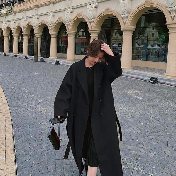 new 2021 korean fahion winter wool coat womens blend woolen long sleeve coats women long jacket warm female plus size outwear, Black
new 2021 korean fahion winter wool coat womens blend woolen long sleeve coats women long jacket warm female plus size outwear, Black