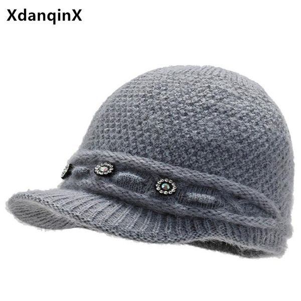 berets xdanqinx winter women's hat warm woolen knitted hats elegant ladies multicolor headdress decorated cap student plush, Blue;gray
berets xdanqinx winter women's hat warm woolen knitted hats elegant ladies multicolor headdress decorated cap student plush, Blue;gray