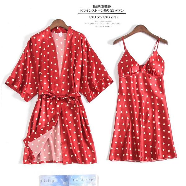 polka dot print kimono robe gown suit young lady v-neck mini nightdress with belt bathrobe sweet summer rayon nightwear, Black;red
polka dot print kimono robe gown suit young lady v-neck mini nightdress with belt bathrobe sweet summer rayon nightwear, Black;red
