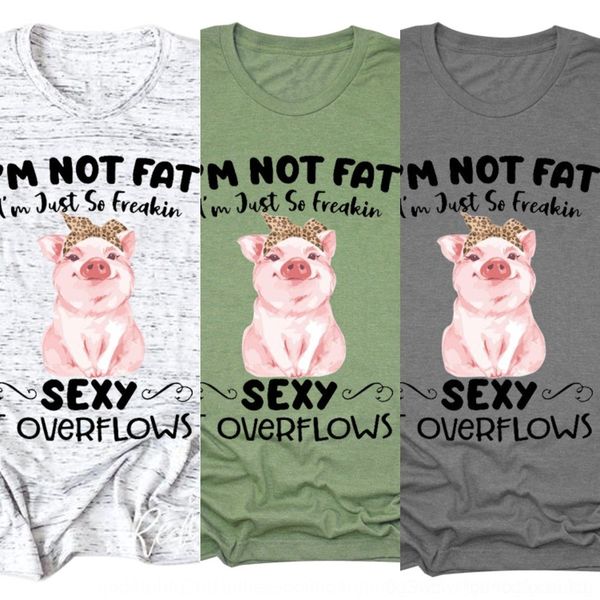 ilf5l cartoon not fat little pink pig cute i' coat t-shirt printed short sleeve women's loose oversized t-shirt 7hksu, White
ilf5l cartoon not fat little pink pig cute i' coat t-shirt printed short sleeve women's loose oversized t-shirt 7hksu, White