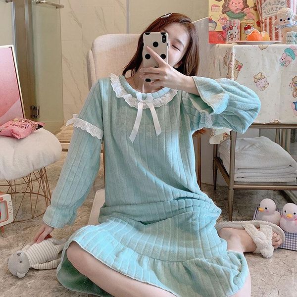 women's sleepwear slpbely winter sweet nightgown pink long sleeve coral fleece nightdress home clothes lovely girls homewear, Black;red
women's sleepwear slpbely winter sweet nightgown pink long sleeve coral fleece nightdress home clothes lovely girls homewear, Black;red