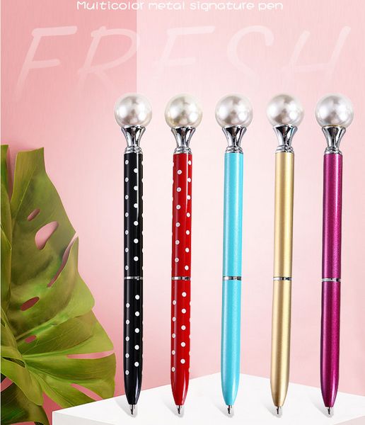 11 Color Pearl Ball Pens Wand Style Ballpen Fashion Big Pearl Ballpoint Pens Pens For School Stationery Office Supplies Party Wedding
