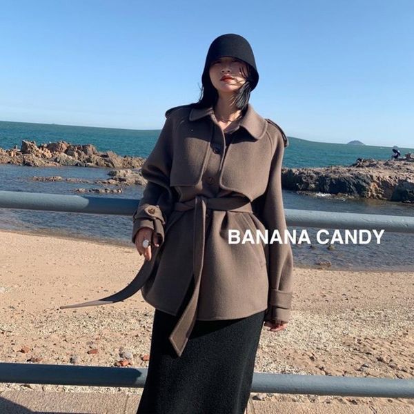 women's wool & blends y8299 winter girl brief paragraph little paris cashmere coat with a thin cloth, Black
women's wool & blends y8299 winter girl brief paragraph little paris cashmere coat with a thin cloth, Black