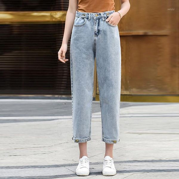 women's jeans fashion women casual loose solid color trousers woman high waist pant ankle -length pantalones vaqueros mujer#g21, Blue
women's jeans fashion women casual loose solid color trousers woman high waist pant ankle -length pantalones vaqueros mujer#g21, Blue