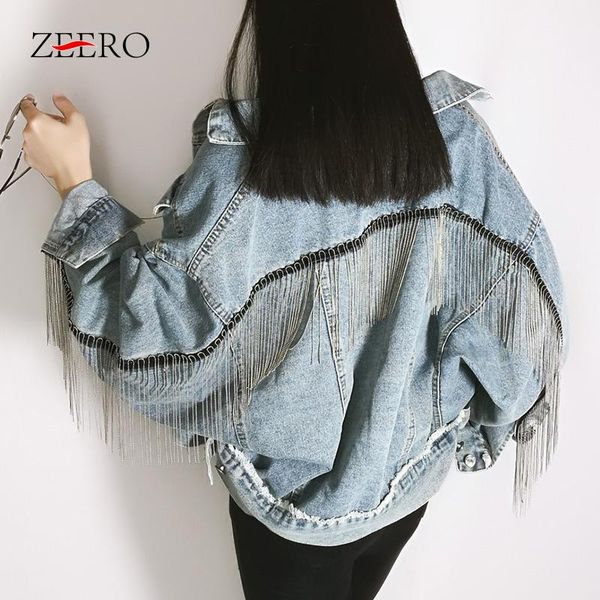 women's jackets coats and women cool tassel chain denim jacket streetwear female loose batwing jeans outerwear chaqueta mujer, Black;brown
women's jackets coats and women cool tassel chain denim jacket streetwear female loose batwing jeans outerwear chaqueta mujer, Black;brown