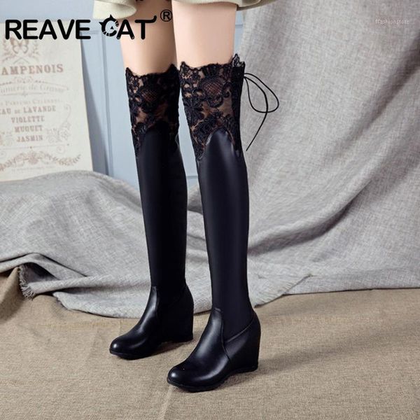 boots reave cat over-knee for women round toe stripe wedge heel slip-on lace decoration pu&flock big size 12 43 white black1, Black
boots reave cat over-knee for women round toe stripe wedge heel slip-on lace decoration pu&flock big size 12 43 white black1, Black