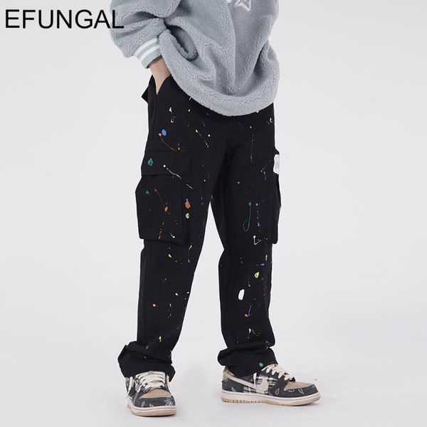 men's pants graffiti ink cargo men pockets harem joggers straight loose casual trousers fashion streetwear punk full length, Black
men's pants graffiti ink cargo men pockets harem joggers straight loose casual trousers fashion streetwear punk full length, Black