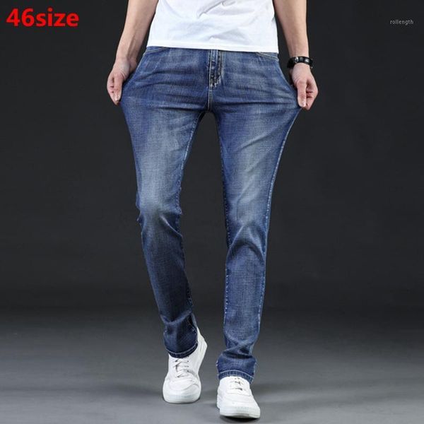 summer new thin men's jeans summer stretch slim light blue straight large size mid-rise jeans 461
summer new thin men's jeans summer stretch slim light blue straight large size mid-rise jeans 461