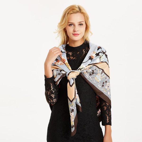 chinese elegant floral pattern printing spring style 130cm silk square scarf for women shawls wrap bandana muslim 4 color, Blue;gray
chinese elegant floral pattern printing spring style 130cm silk square scarf for women shawls wrap bandana muslim 4 color, Blue;gray
