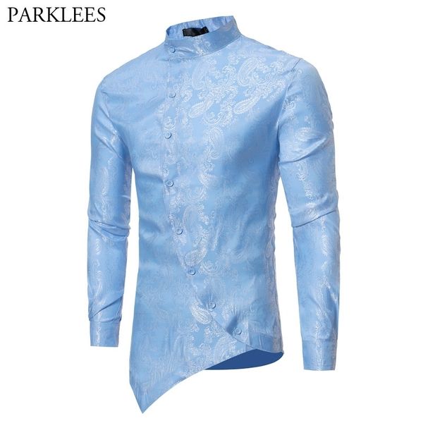 paisley shirt men irregular oblique hem social shirt mens causal button down dress shirts slim long sleeve chemise homme y200408, White;black
paisley shirt men irregular oblique hem social shirt mens causal button down dress shirts slim long sleeve chemise homme y200408, White;black