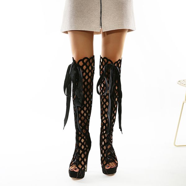 2021 new women on knee long ladies cross strappy hollow off thigh boots femme botts lrw7, Black
2021 new women on knee long ladies cross strappy hollow off thigh boots femme botts lrw7, Black