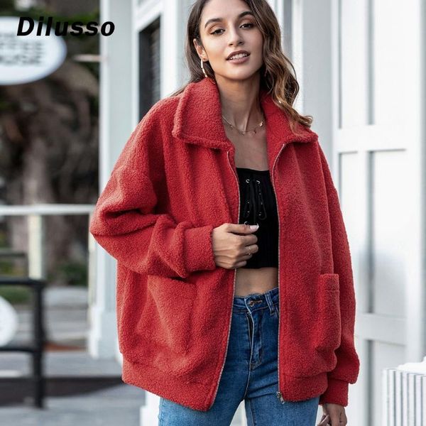solid fashion women winter coats pockets turn-down collar zipper coats long sleeve female 2020 new plush warm overwear #d3, Black;brown
solid fashion women winter coats pockets turn-down collar zipper coats long sleeve female 2020 new plush warm overwear #d3, Black;brown