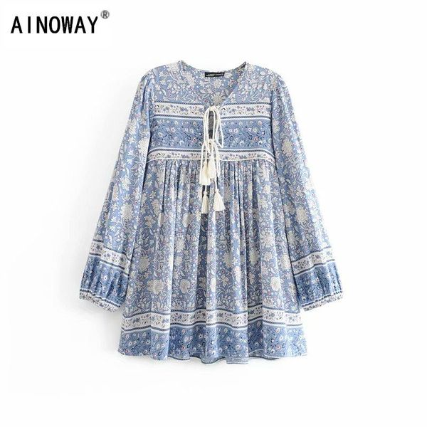 vintage chic women floral porcelain print long sleeve tassel beach bohemian mini dresses ladies v neck rayon boho dress, Black;gray
vintage chic women floral porcelain print long sleeve tassel beach bohemian mini dresses ladies v neck rayon boho dress, Black;gray