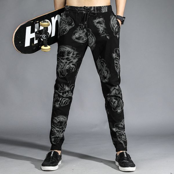 2d new mens european and american trendy trousers mens stretch-printed sweatpants printed trousers, Blue
2d new mens european and american trendy trousers mens stretch-printed sweatpants printed trousers, Blue