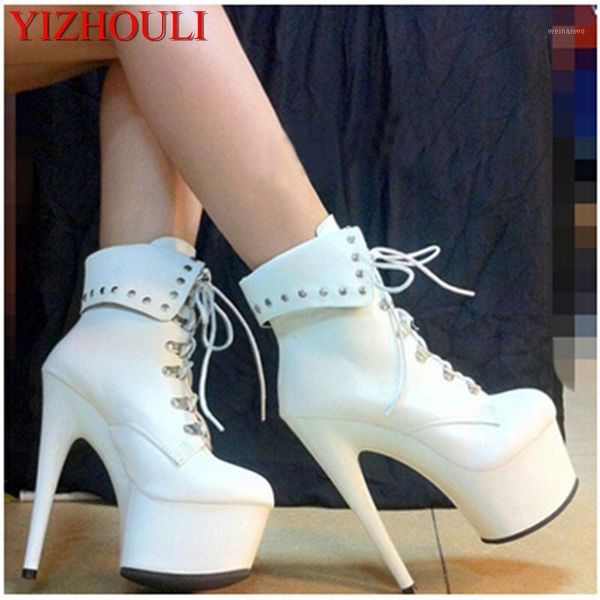 6 inch high heel women motorcycle boots fashion clubbing high heels 15cm strappy platform party dress ankle boots1, Black
6 inch high heel women motorcycle boots fashion clubbing high heels 15cm strappy platform party dress ankle boots1, Black