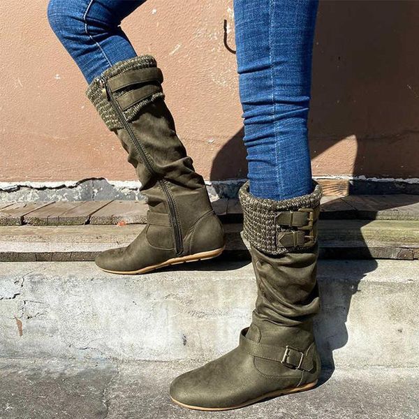 women knee pleated high boot 2020 woman buckle long boot autumn winter female zip flat ladies shoe women's footwear plus size, Black
women knee pleated high boot 2020 woman buckle long boot autumn winter female zip flat ladies shoe women's footwear plus size, Black