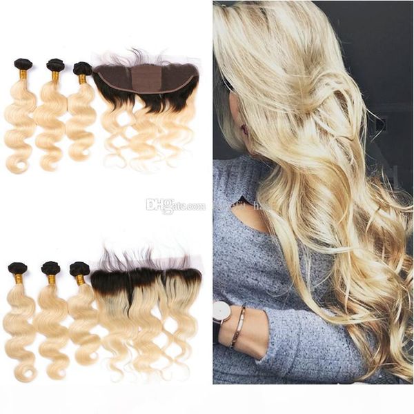 ombre human hair bundles with silk base lace frontal 13x4 blonde 1b 613 body wave hair with ear to ear erontal, Black;brown
ombre human hair bundles with silk base lace frontal 13x4 blonde 1b 613 body wave hair with ear to ear erontal, Black;brown