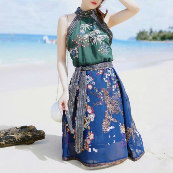 mid-bohemian runway long dresses of upscale women embroidered in luxury beaded beads female summer off the shoulder dressed iwv2, Black;gray
mid-bohemian runway long dresses of upscale women embroidered in luxury beaded beads female summer off the shoulder dressed iwv2, Black;gray