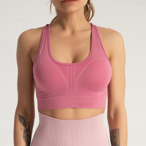 gym clothing cretkoav 2021 summer shockproof sports bra women's seamless gathering running yoga vest fitness training, White;black
gym clothing cretkoav 2021 summer shockproof sports bra women's seamless gathering running yoga vest fitness training, White;black