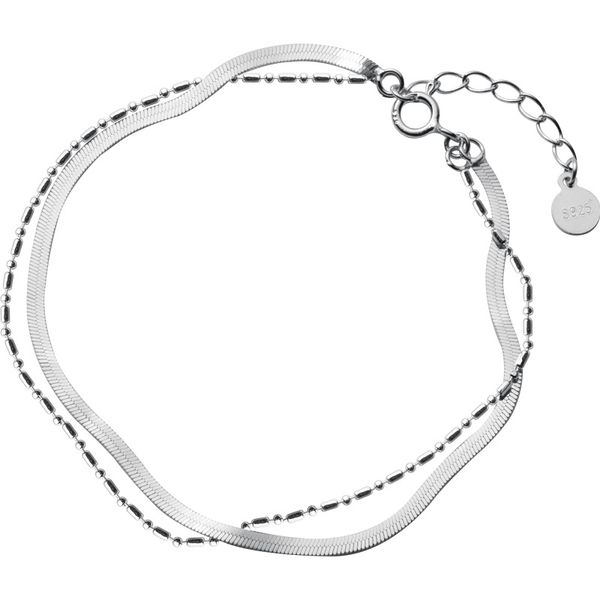 s925 silver bracelet link female japanese wind small fresh double layer temperament multi-layer net red wind hand ornaments s2927, Black
s925 silver bracelet link female japanese wind small fresh double layer temperament multi-layer net red wind hand ornaments s2927, Black