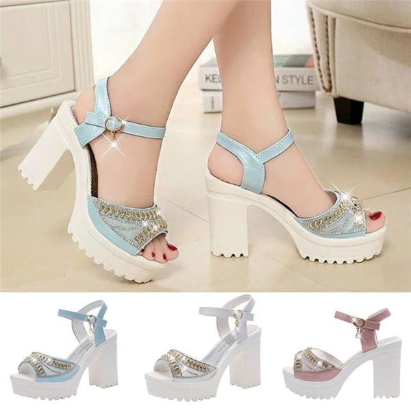 new 2020 women sandals shoes high heel thick and muffin heel with buckle open toe rhinestone sandals women ladies sandal shoes, Black
new 2020 women sandals shoes high heel thick and muffin heel with buckle open toe rhinestone sandals women ladies sandal shoes, Black