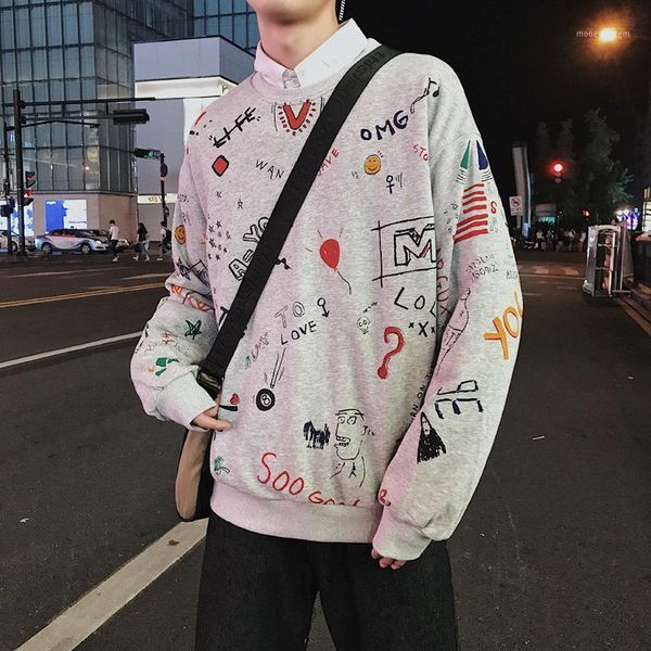 men's hoodies & sweatshirts 2021 spring korean version of the campus wind long sleeve couple loose printed casual fashion pullover shir, Black
men's hoodies & sweatshirts 2021 spring korean version of the campus wind long sleeve couple loose printed casual fashion pullover shir, Black