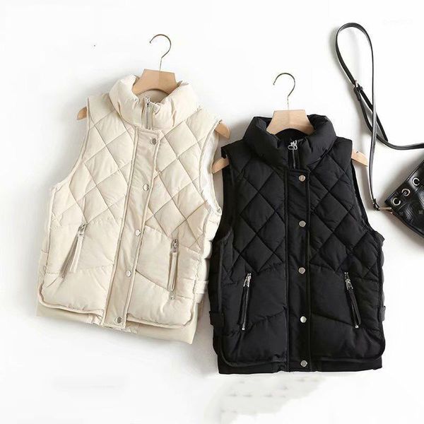 2019 stand collar zipper pocket women's vest autumn winter diamond cotton vest jacket female jackets autumn spring women warm1, Black;white
2019 stand collar zipper pocket women's vest autumn winter diamond cotton vest jacket female jackets autumn spring women warm1, Black;white