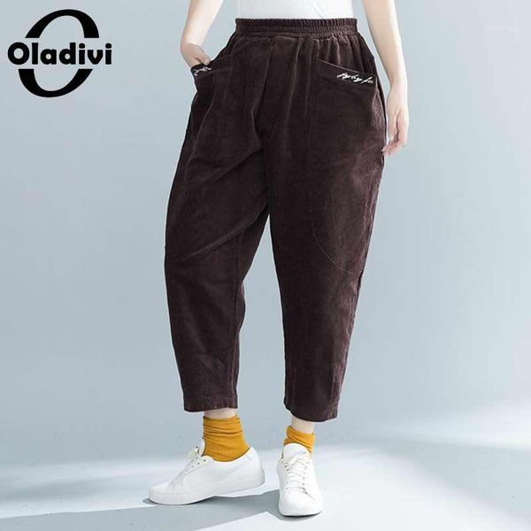 oladivi plus size women corduroy capris fashion autumn lady casual loose embroidery pant girl capri trouers black coffee 3xl 2xl1, Black;white
oladivi plus size women corduroy capris fashion autumn lady casual loose embroidery pant girl capri trouers black coffee 3xl 2xl1, Black;white