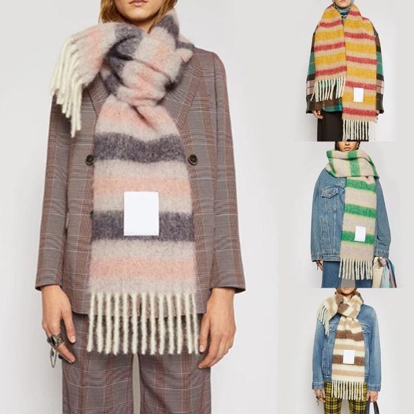 250x35cm winter long scarf contrast colored stripes print fringe tassels shawl wrap thicken neck warmer blanket, Blue;gray
250x35cm winter long scarf contrast colored stripes print fringe tassels shawl wrap thicken neck warmer blanket, Blue;gray