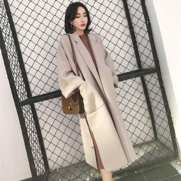 fashion 2019 women autumn winter woolen coat thicken long sleeve turn-down collar warm coats solid color lace-up1, Black
fashion 2019 women autumn winter woolen coat thicken long sleeve turn-down collar warm coats solid color lace-up1, Black