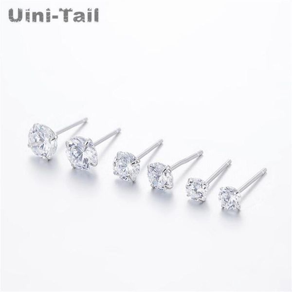Uini-Tail hot new 925 sterling silver Korean simple crystal four-claw earrings classic fashion trend high-quality jewelry GN606, Golden;silver
Uini-Tail hot new 925 sterling silver Korean simple crystal four-claw earrings classic fashion trend high-quality jewelry GN606, Golden;silver
