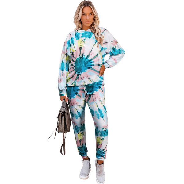 tie dye womens two piece sets fashion designer hooded womens tracksuits fashion womens two piece pants, White
tie dye womens two piece sets fashion designer hooded womens tracksuits fashion womens two piece pants, White