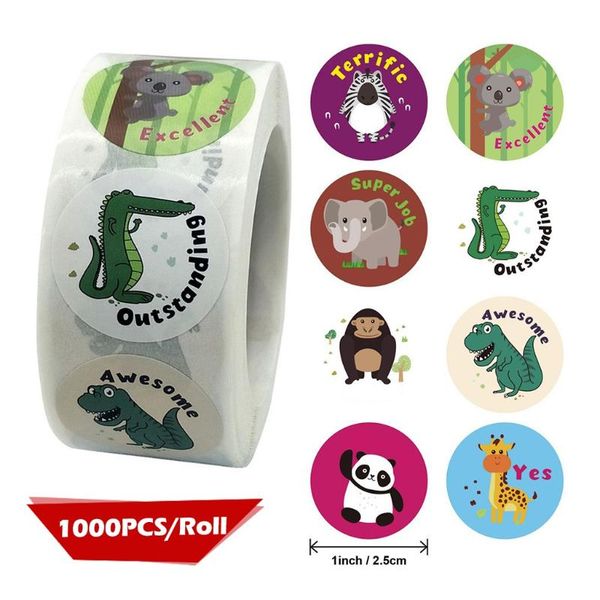 1000pcs/roll cute animals reward stickers for teachers students for kids in 8 designs training stickers motivational #6
1000pcs/roll cute animals reward stickers for teachers students for kids in 8 designs training stickers motivational #6