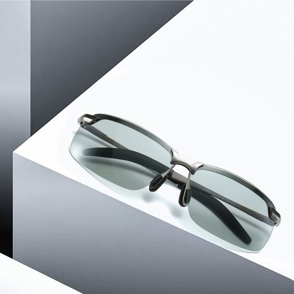 new classic men's frameless polarizer fashion color changing sunglasses 3043 small frame versatile sunglasses designer aws, White;black
new classic men's frameless polarizer fashion color changing sunglasses 3043 small frame versatile sunglasses designer aws, White;black