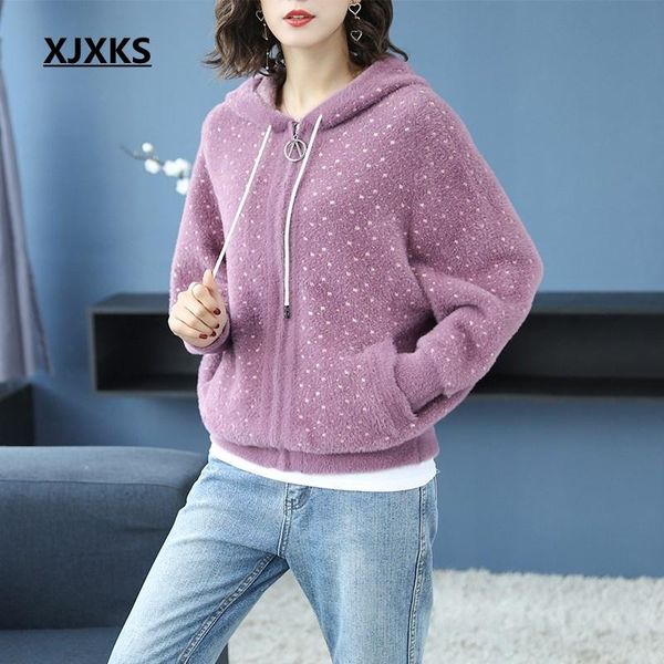 xjxks new coat women young casual full sleeve hooded solid cardigan zipper manteau femme hiver 2020 autumn abrigo mujer, Black
xjxks new coat women young casual full sleeve hooded solid cardigan zipper manteau femme hiver 2020 autumn abrigo mujer, Black